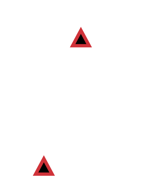 State of Alabama map with triangles on areas of service for dBTelco
